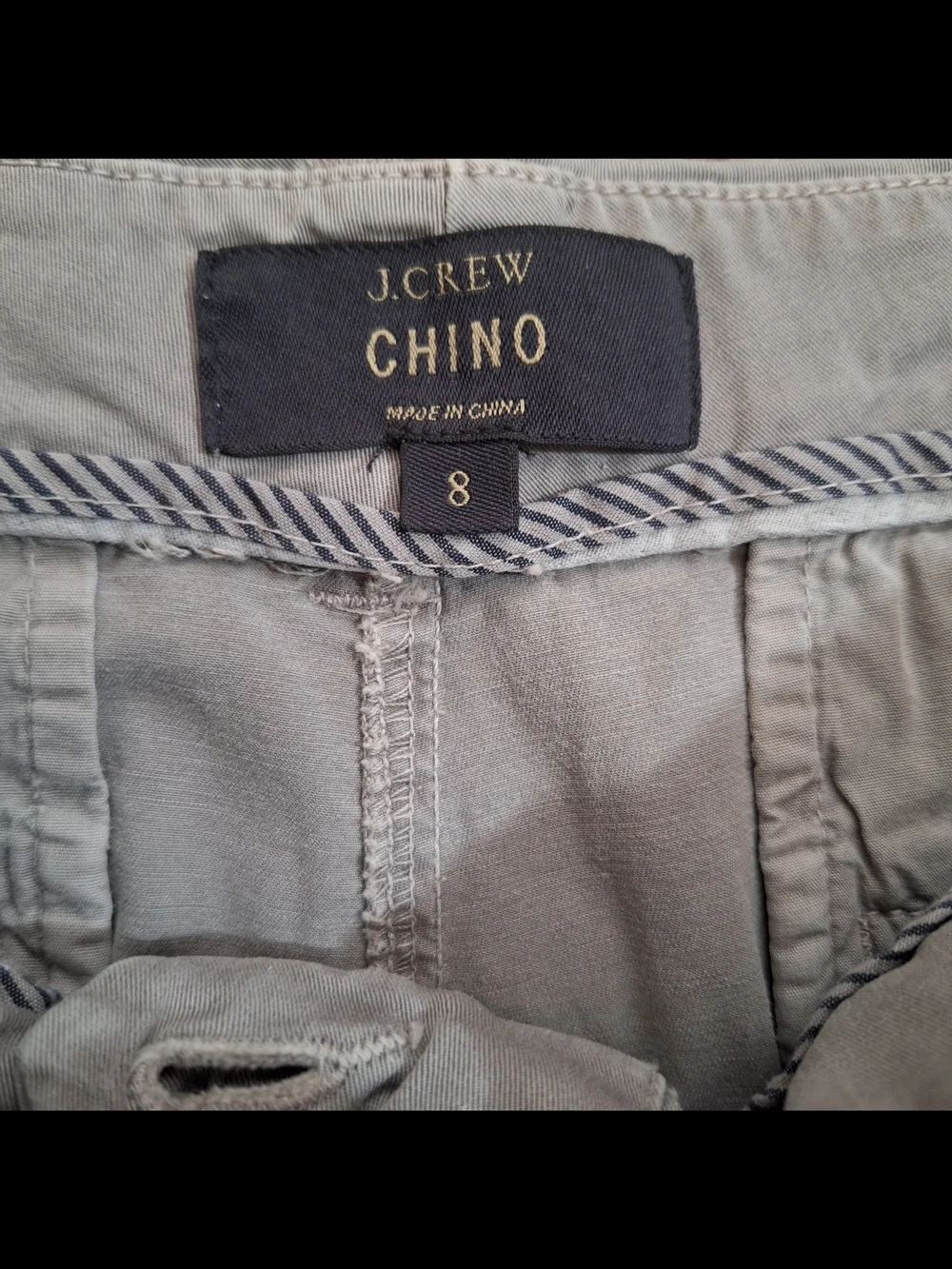 J.Crew Grey Chino Shorts Size 8 -  Lightweight Summer Coastal Style
